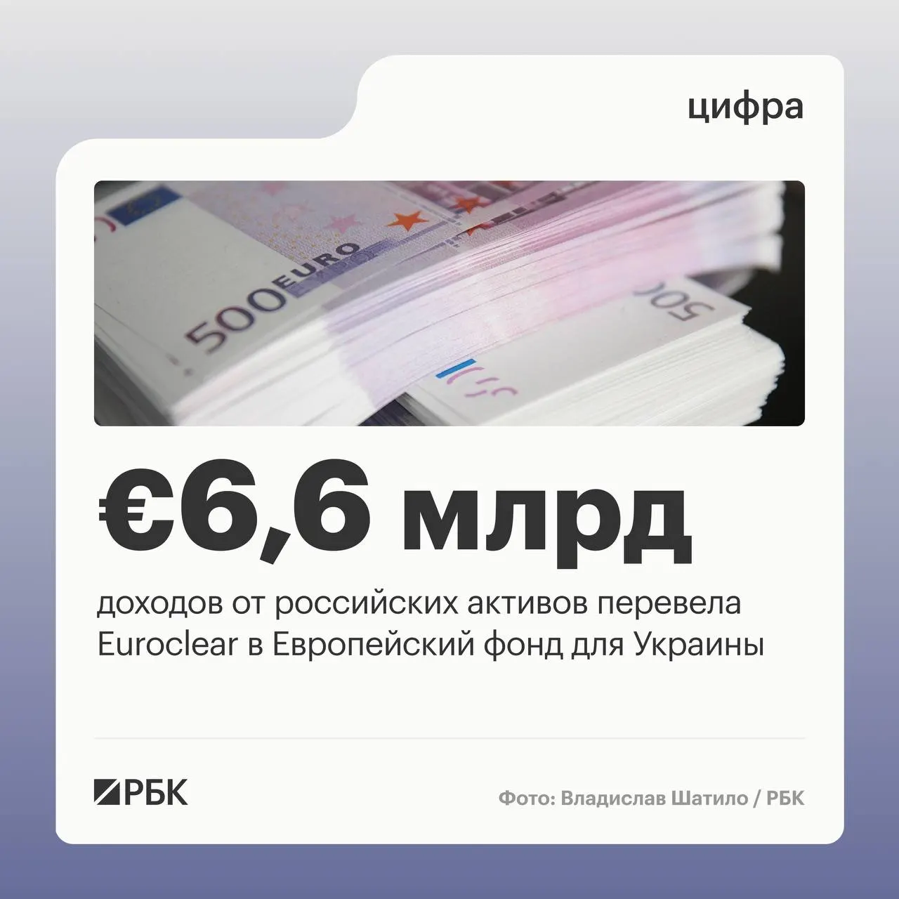 Euroclear перечислил Украине €6,6 млрд; следующий платёж €1,4 млрд ожидается в июле 2026 года. Доходы по замороженным активам в I квартале 2026 года сократились на 23% из‑за падения ставок.